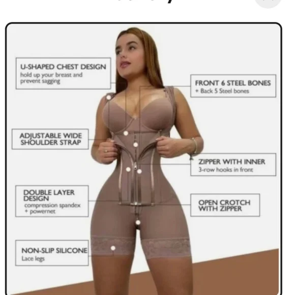 Fajas Columbiana Reductor Body Shaper Levanta Cola Post Surgery Tummy Control - Picture 2 of 8